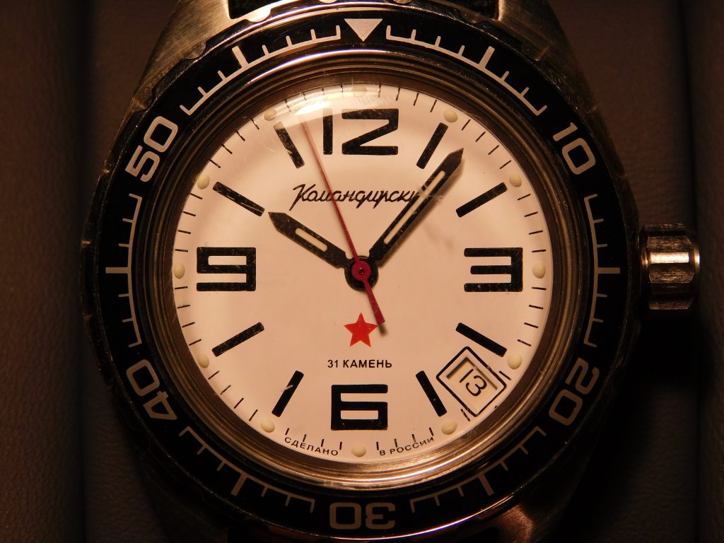Vostok Komandirskie dial
Vostok Komandirskie hands
